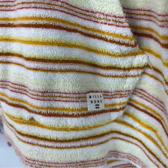 Billabong sweater zip up towel terry cloth beach Multicolor Striped Sweater - Picture 4 of 8